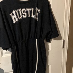 Beautiful navy blue and white dress